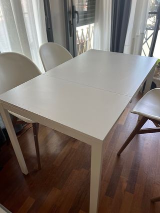Mesa comedor blanca - extensible