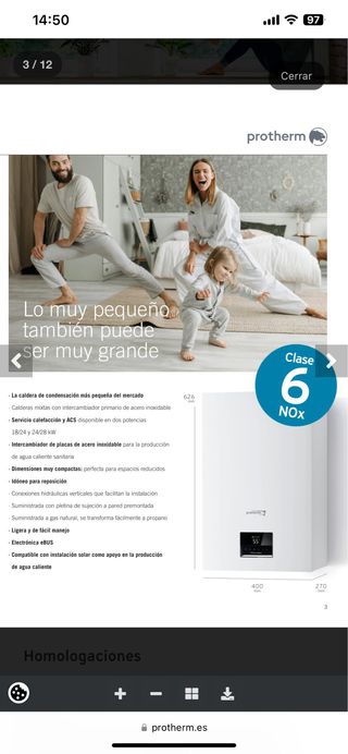 Caldera Protherm Puma 24kw - Blanca