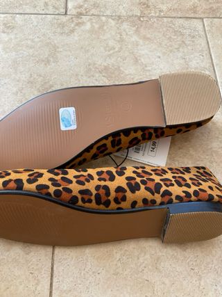 bailarinas Oysho beige, talla 38