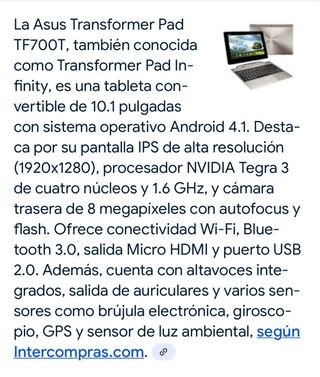 tablet con teclado Asus Transformer Pad TF700T 