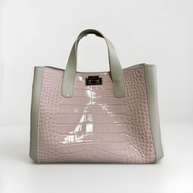 MUTH BAGS borsa shopping beige/rosa