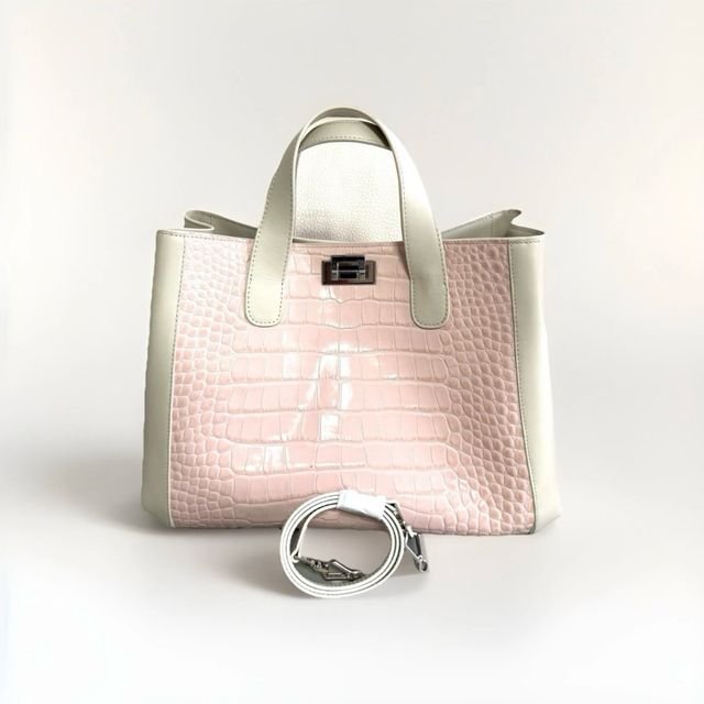 MUTH BAGS borsa shopping beige/rosa