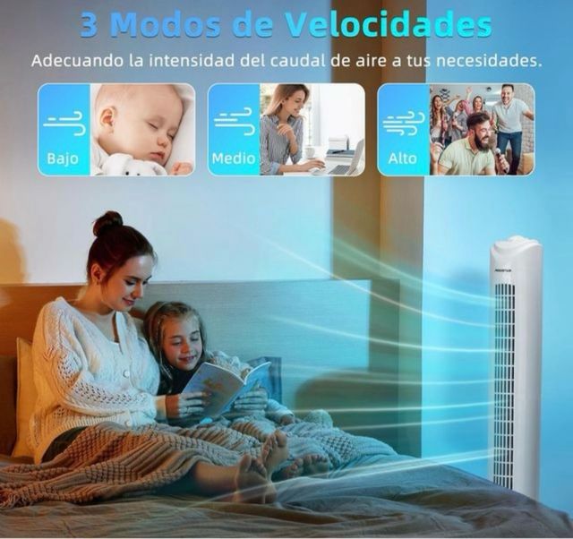 Ventilador Torre Aigostar Duke 82cm blanco