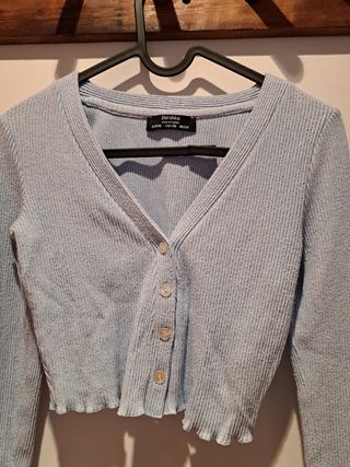 Cárdigan Bershka azul