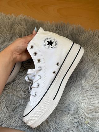 converse blancas con plataforma