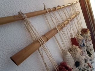 Colgantes tejidos multicolor