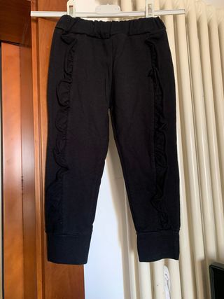 Pantaloni bimba 36 mesi,  neri con volant