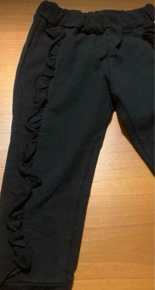 Pantaloni bimba 36 mesi,  neri con volant