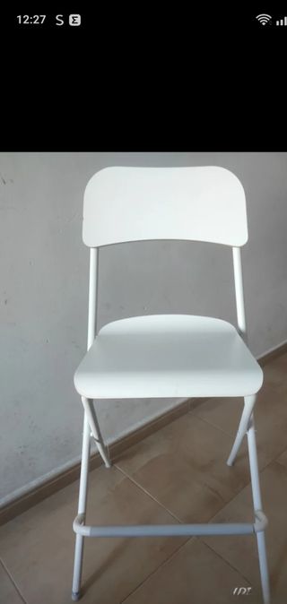 Taburetes Ikea Franklin plegables blancos