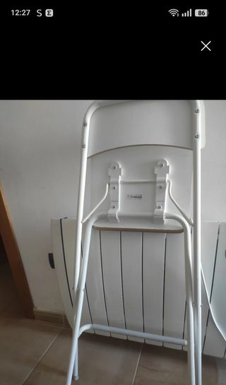 Taburetes Ikea Franklin plegables blancos