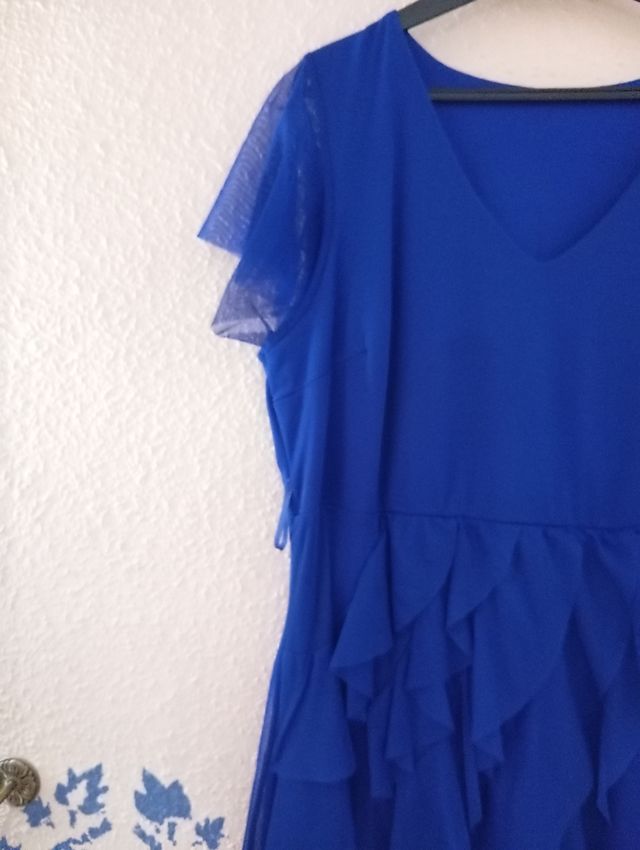 Vestido azulpara boda. Talla 46. ÚLTIMO PRECIO
