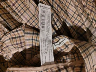 Gonna plissettata tg S top blu e marrone