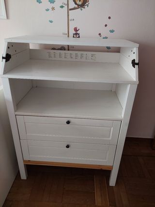 Cambiador con cómoda infantil blanco Ikea