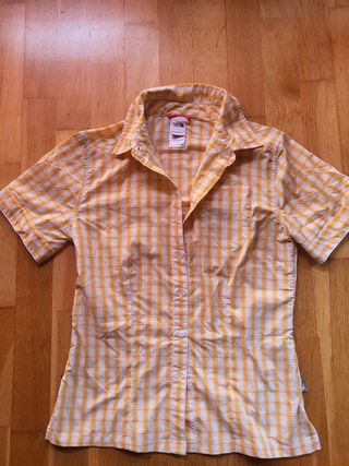 Camisa North Face S - Amarilla y Blanca