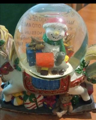 Esfera Nieve Navidad Caballo
