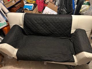 Sofá cama blanco - piel sintética