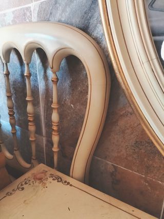 Conjunto dormitorio vintage pintado a mano