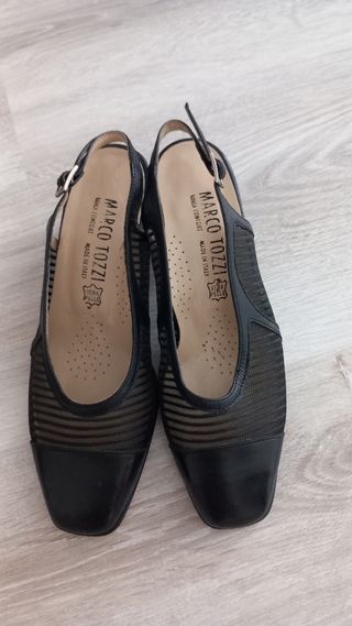 Sandali neri Marco Tozzi Made in Italy