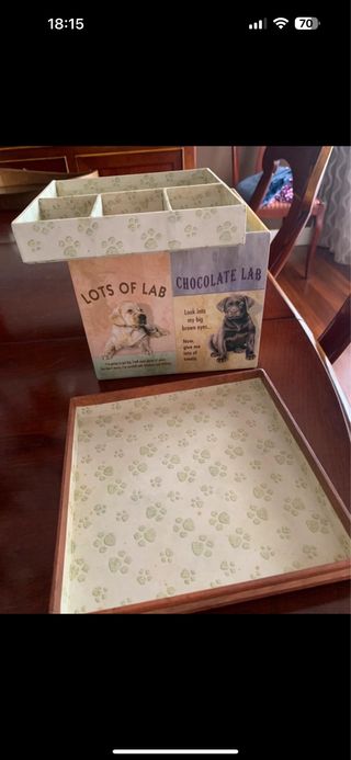 Cajas organizadoras perros vintage