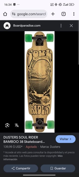Longboard de lujo marca Dusters