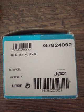 Interruptor automático Simon 40A