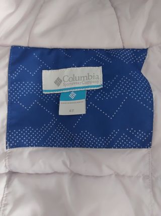 Chaqueta Columbia niño nieve, talla 4