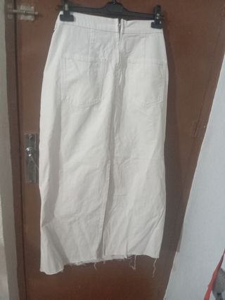 Falda vaquera blanca XL