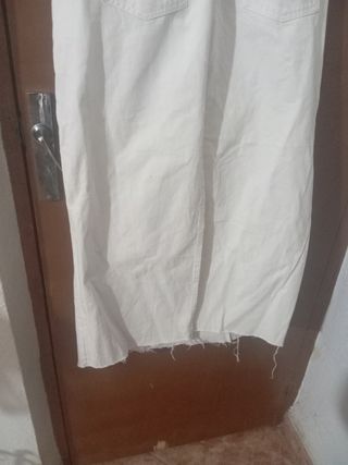 Falda vaquera blanca XL