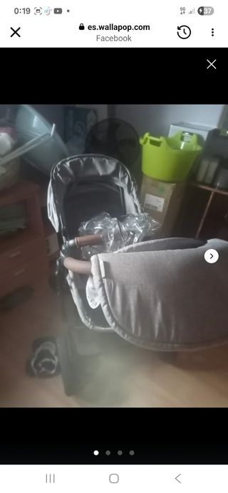 Carrito bebé ligero gris