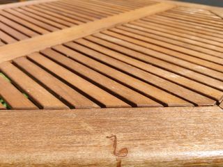 Mesa+sillas terraza madera plegables
