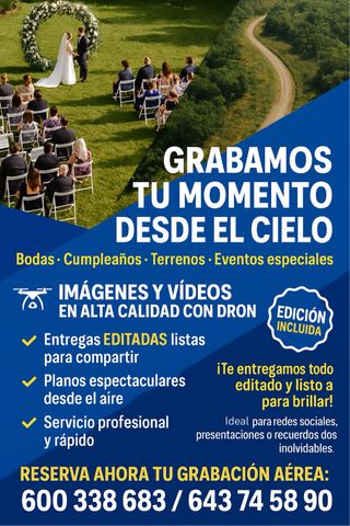 Grabación aérea con dron