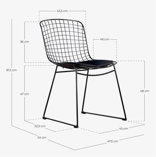 Urge! Silla comedor de acero negra