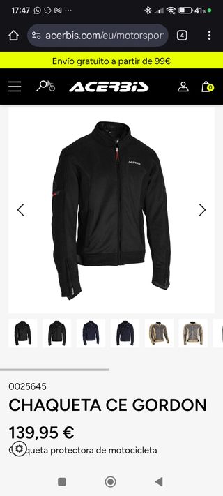 Chaqueta verano moto Acerbis Gordon talla L