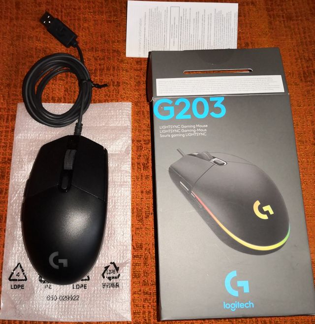 Logitech G203 LIGHTSYNC Gaming Mouse.