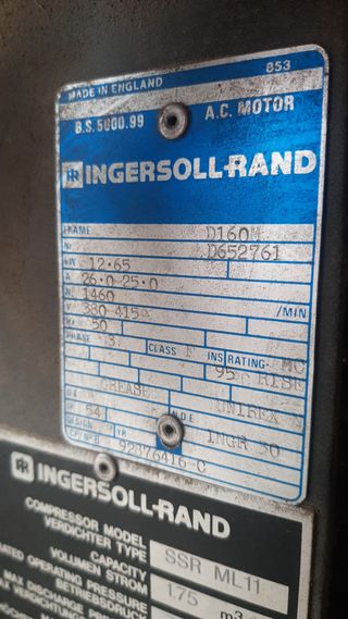 Compresor Tornillo Ingersoll Rand ML11 trifásico