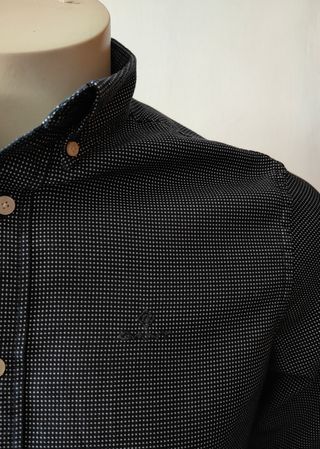 Camisa Gant Slim Fit S Gris Oscuro