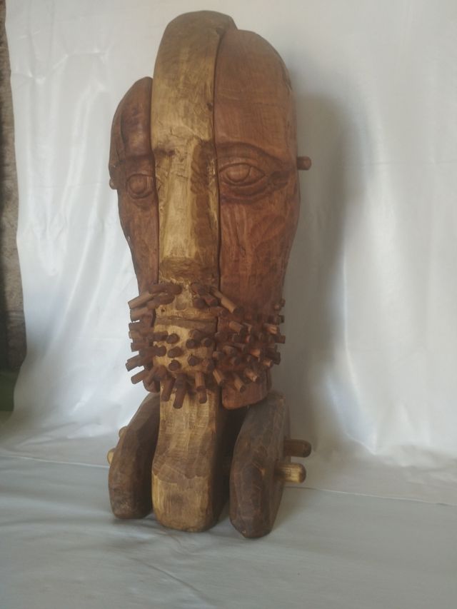 Escultura madera tallada - Máscara