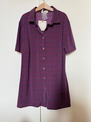Camicia SIYU viola e rossa