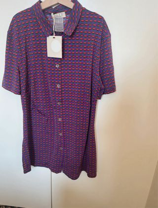 Camicia SIYU viola e rossa