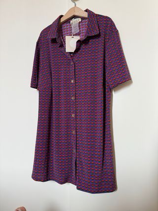 Camicia SIYU viola e rossa