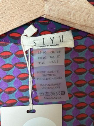 Camicia SIYU viola e rossa