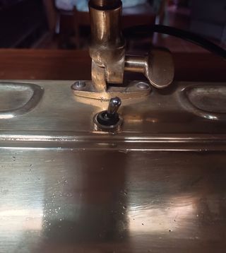 Lampara escritorio antigua metal