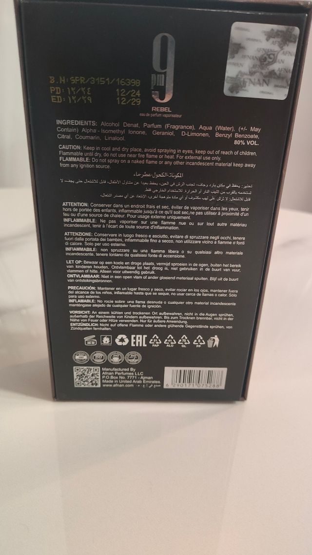 AFNAN 9PM Rebel Perfume