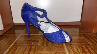 Sandali My Jewels blu con strass