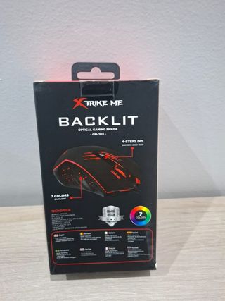 Ratón gaming XTRIKE ME - 7 colores.