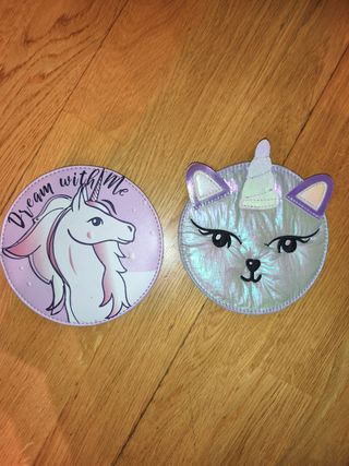 2 bolsos niña: rosa y plata