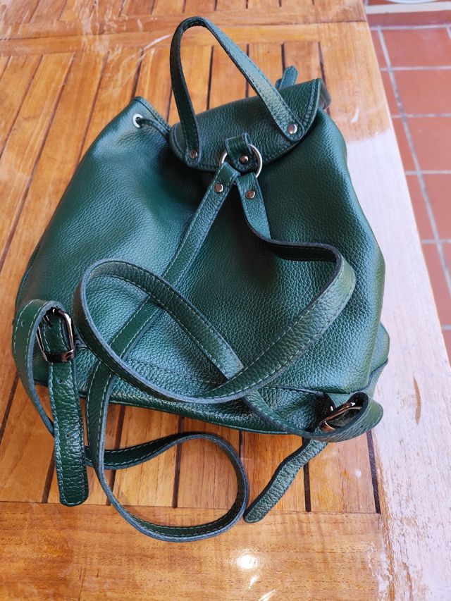 Mochila Giovanni Gallucci piel verde