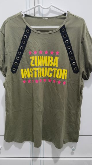 Camiseta Zumba Instructor Verde Oliva