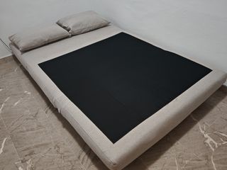 Sofá cama 2 plazas beige