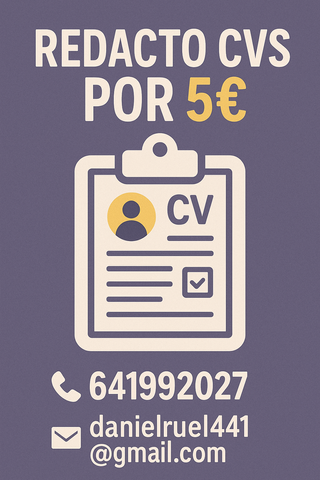CVs Profesionales Por Solo 5€